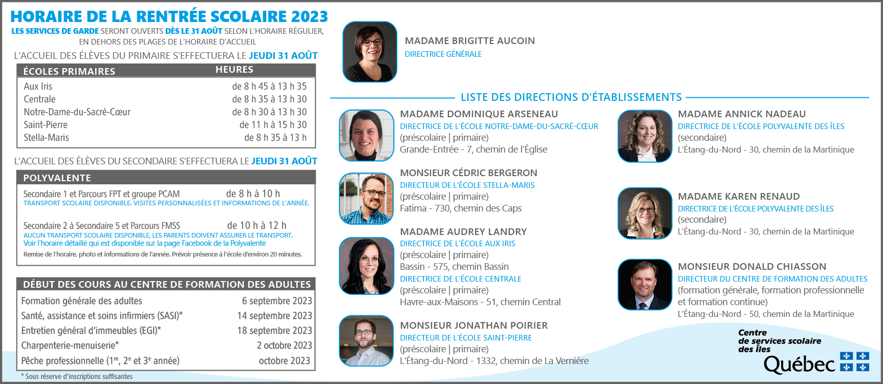 Rentrée scolaire